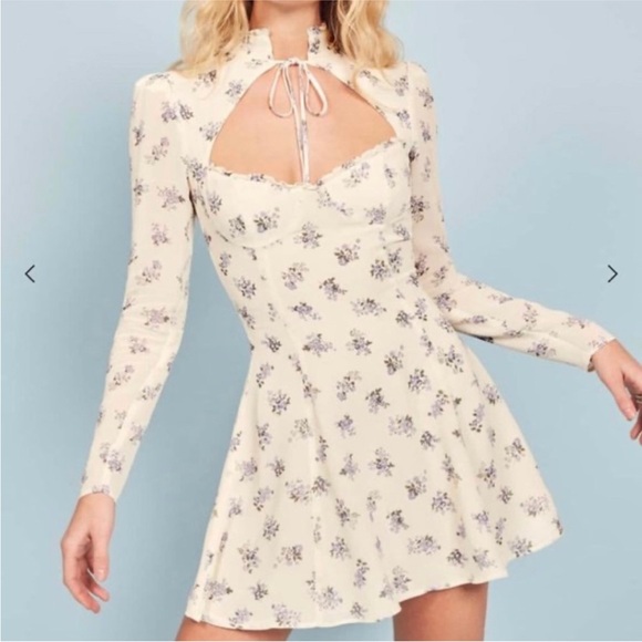 Reformation Vivianne Dress Size 6 Floral - Picture 1 of 10